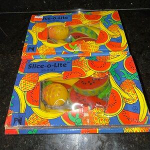 Vintage New Primal Lite 1990 Slice-o-lite Fruit String Light Set Of 2